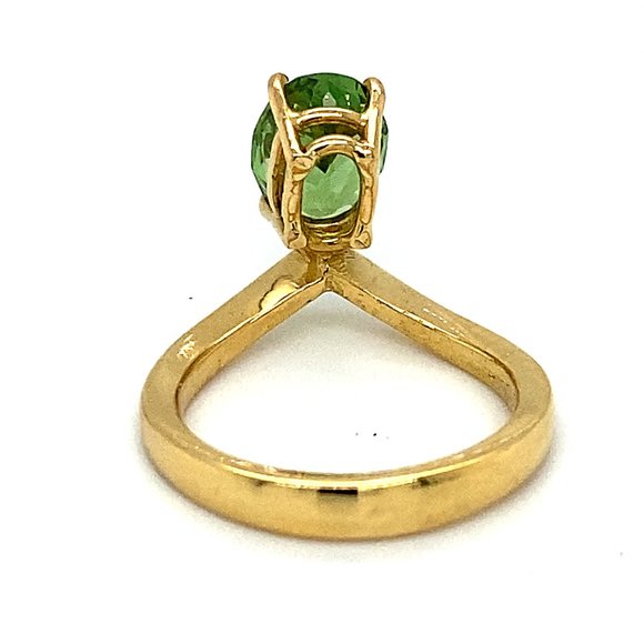 Tsavorite Garnet 2.42ct Solid 18K Yellow Gold Ring - Picture 5 of 7